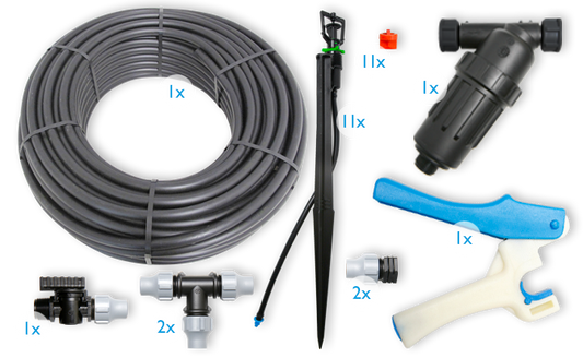 Mini Regner Set für Blumen und Gemüse Beete Beregnung Bewässerung