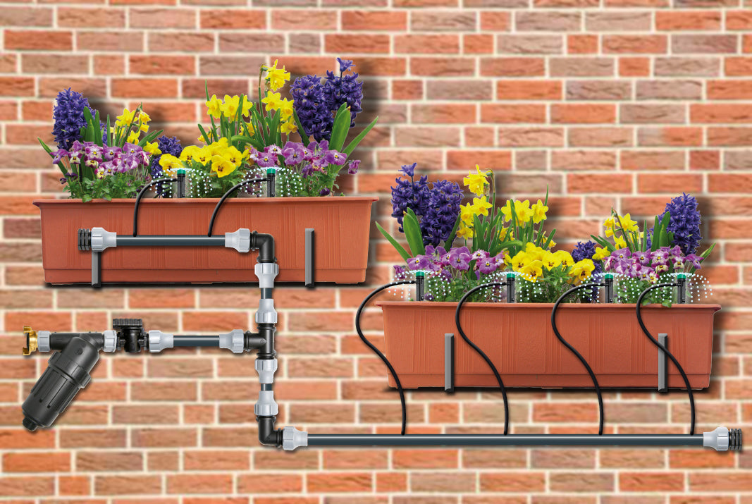 Blumenkästen Blumentöpfe bewässern regner