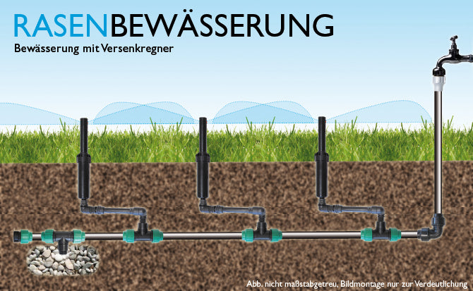 montage rasenbewässerung beregnung
