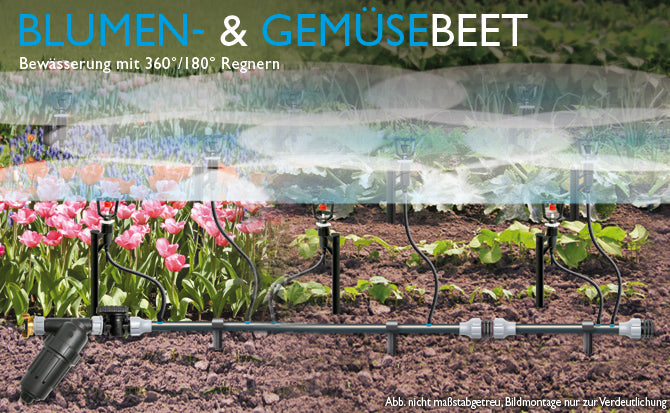 Regner für Blumenbeete gemüsebeete