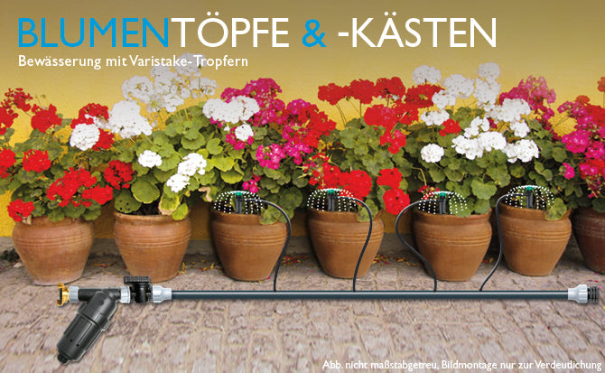 Tropfer für Blumentöpfe und blumenkästen bewässerung